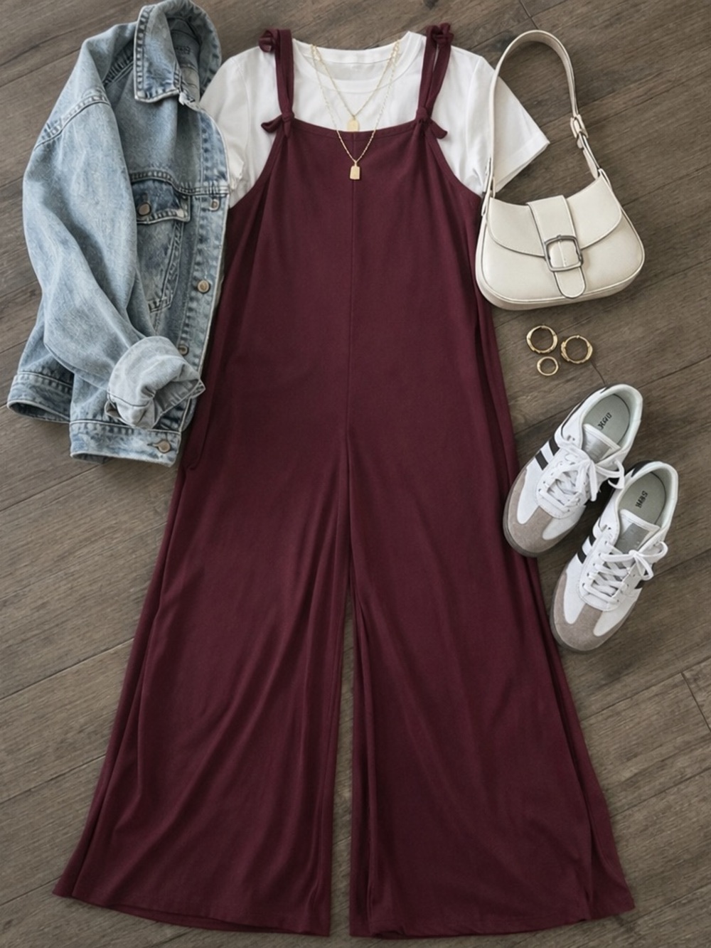 Chic Maroon Jumpsuit for Women